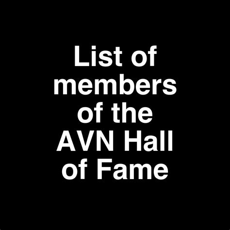 famous male pornstar|List of members of the AVN Hall of Fame